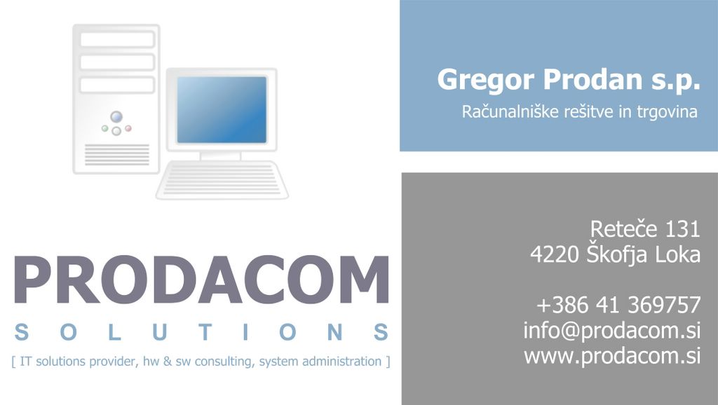 Prodacom s.p. - Racunalniske resitve in trgovina